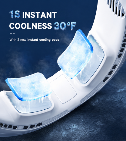🏆 BVJ Portable Neck Fan with Dual Cooling | 360° Airflow • Up to 8H Battery Life • 3 Speeds | Perfect for Summer, Travel & Outdoors