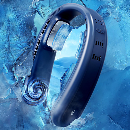 🏆 BVJ Portable Neck Fan with Dual Cooling | 360° Airflow • Up to 8H Battery Life • 3 Speeds | Perfect for Summer, Travel & Outdoors