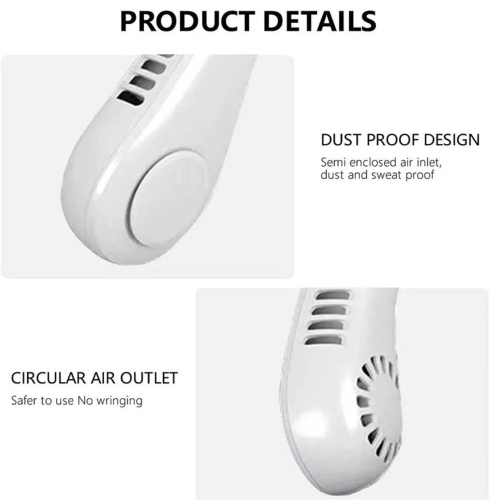 🏆 2026 Best Seller🏆  Portable Bladeless Hanging Neck Fan - 3-Second Instant Cooling