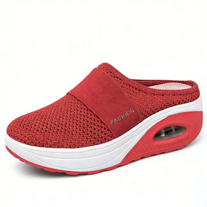 🔥Free shipping-BQODQO® Diabetic Air-Cushion Slip-On Walking Shoes, Orthopedic Diabetic Slippers, with Arch-Support for Women