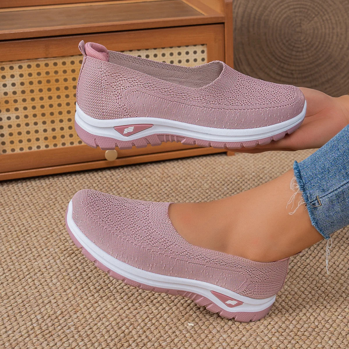 🔥Best Seller-Last Day Sale 60% OFF🔥Women’s Comfort Knit Slip-On Walking Shoes
