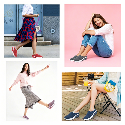 NEW Diabetic Air-Cushion Slip-On Walking Shoes, Orthopedic Diabetic Slippers, with Arch-Support for Women