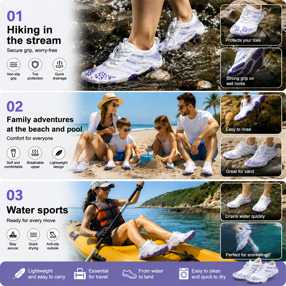 💖 Barefoot Water Shoes for Men & Women 💖 – Lightweight, Breathable & Quick-Drying | Perfect for Beach, Swimming, Hiking & Outdoor Adventures
