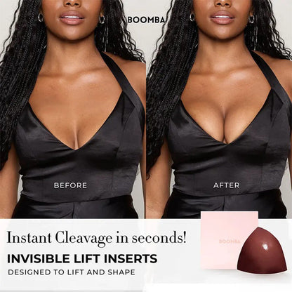 ❄️ Medical-Grade Silicone Push-Up Inserts – Invisible Lift, Natural Cleavage & Cooling Comfort