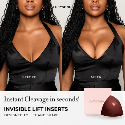 ❄️ Medical-Grade Silicone Push-Up Inserts – Invisible Lift, Natural Cleavage & Cooling Comfort