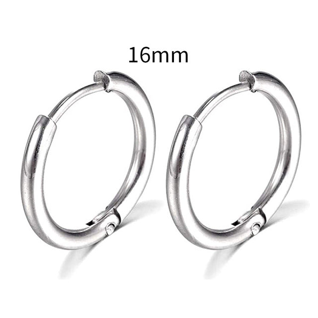 2025 New Simple Stainless Steel Gold Small Earrings Cartilage Ear Piercing Jewelry