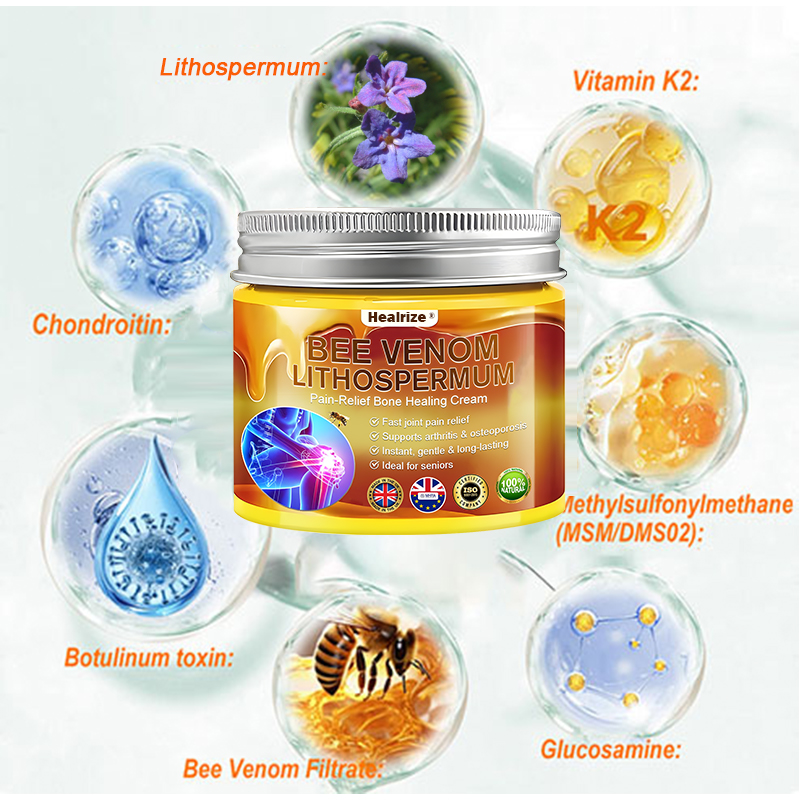 Official Only Store🇬🇧Healrize®🔥 BEE VENOM LITHOSPERMUM Pain-Relief Bone Healing Cream 👑👑(Specially for older adults)