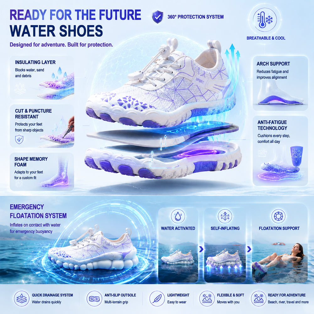💖 Barefoot Water Shoes for Men & Women 💖 – Lightweight, Breathable & Quick-Drying | Perfect for Beach, Swimming, Hiking & Outdoor Adventures