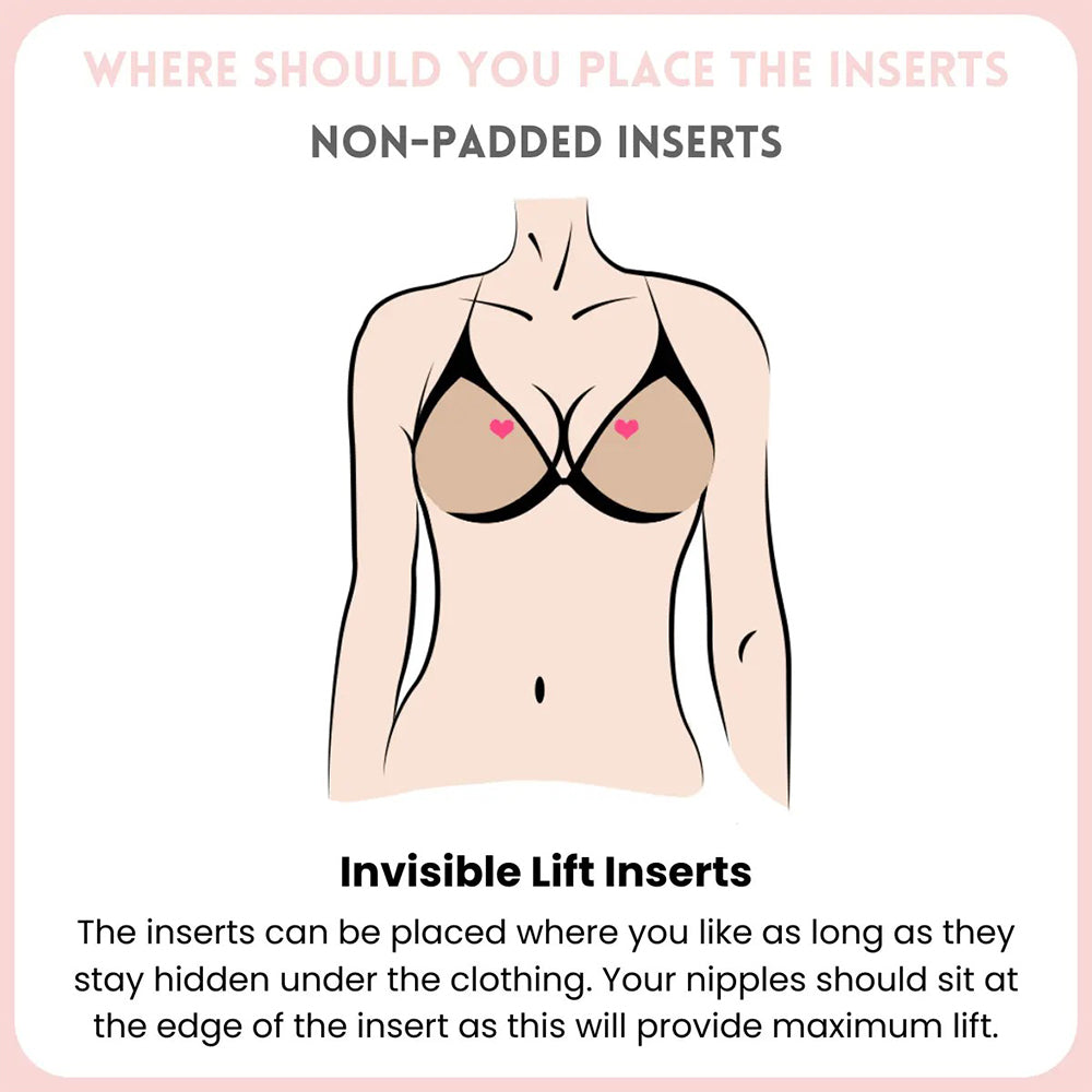 ❄️ Medical-Grade Silicone Push-Up Inserts – Invisible Lift, Natural Cleavage & Cooling Comfort