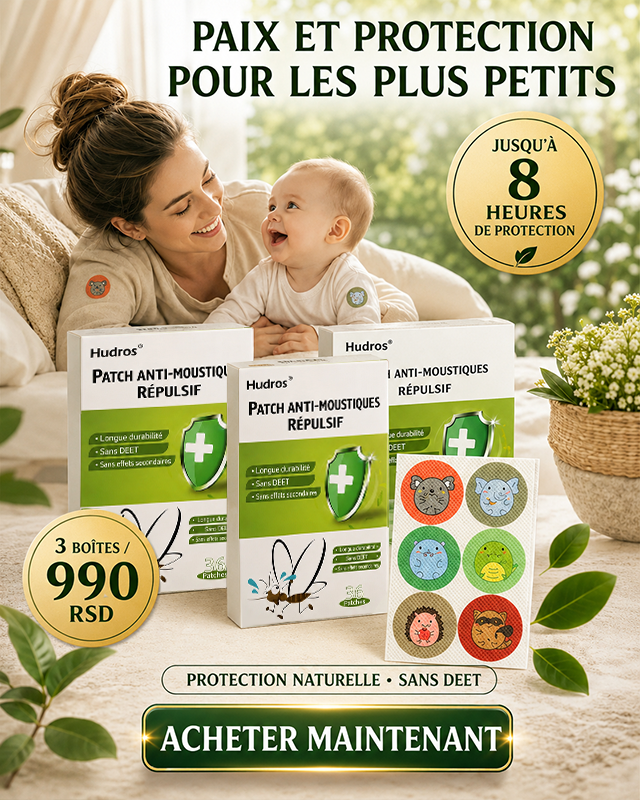 🦟 Hudros Essential Oil Mosquito Repellent Patches – DEET-Free, Family Pack