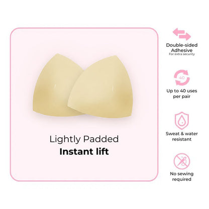 ❄️ Medical-Grade Silicone Push-Up Inserts – Invisible Lift, Natural Cleavage & Cooling Comfort