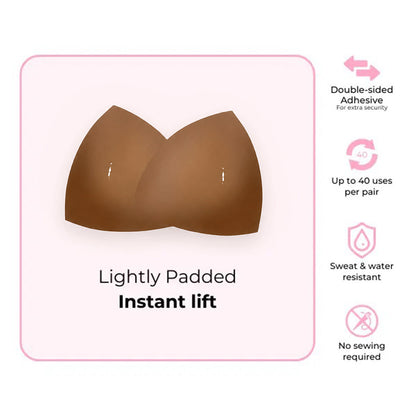 ❄️ Medical-Grade Silicone Push-Up Inserts – Invisible Lift, Natural Cleavage & Cooling Comfort