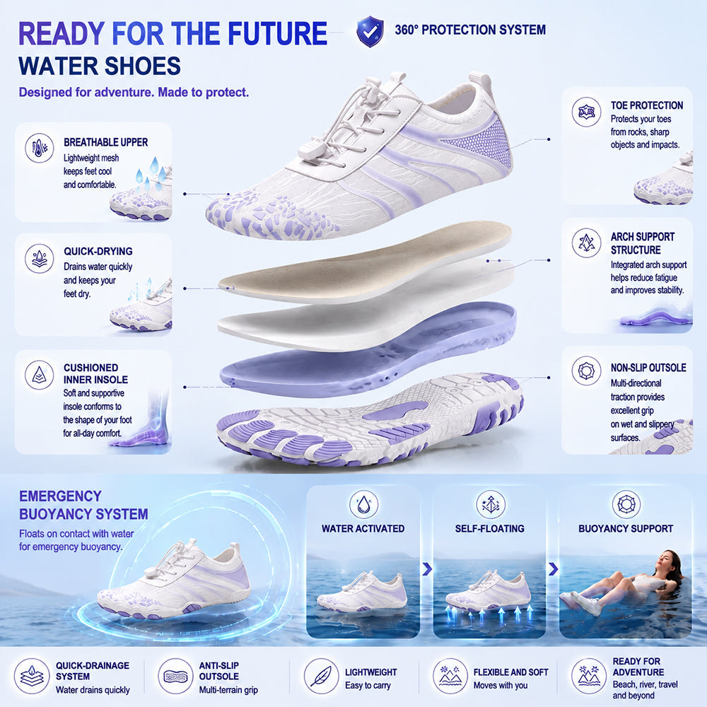 💖 Barefoot Water Shoes for Men & Women 💖 – Lightweight, Breathable & Quick-Drying | Perfect for Beach, Swimming, Hiking & Outdoor Adventures