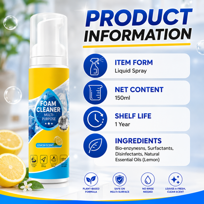 ✨Last Day 60% OFF - Foam No-Rinse Cleaner — Spray, Wipe & Done