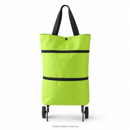 💖 New Foldable Shopping Trolley – Waterproof, Sturdy & 2-in-1 Carry Bag Design!