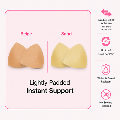 ❄️ Medical-Grade Silicone Push-Up Inserts – Invisible Lift, Natural Cleavage & Cooling Comfort