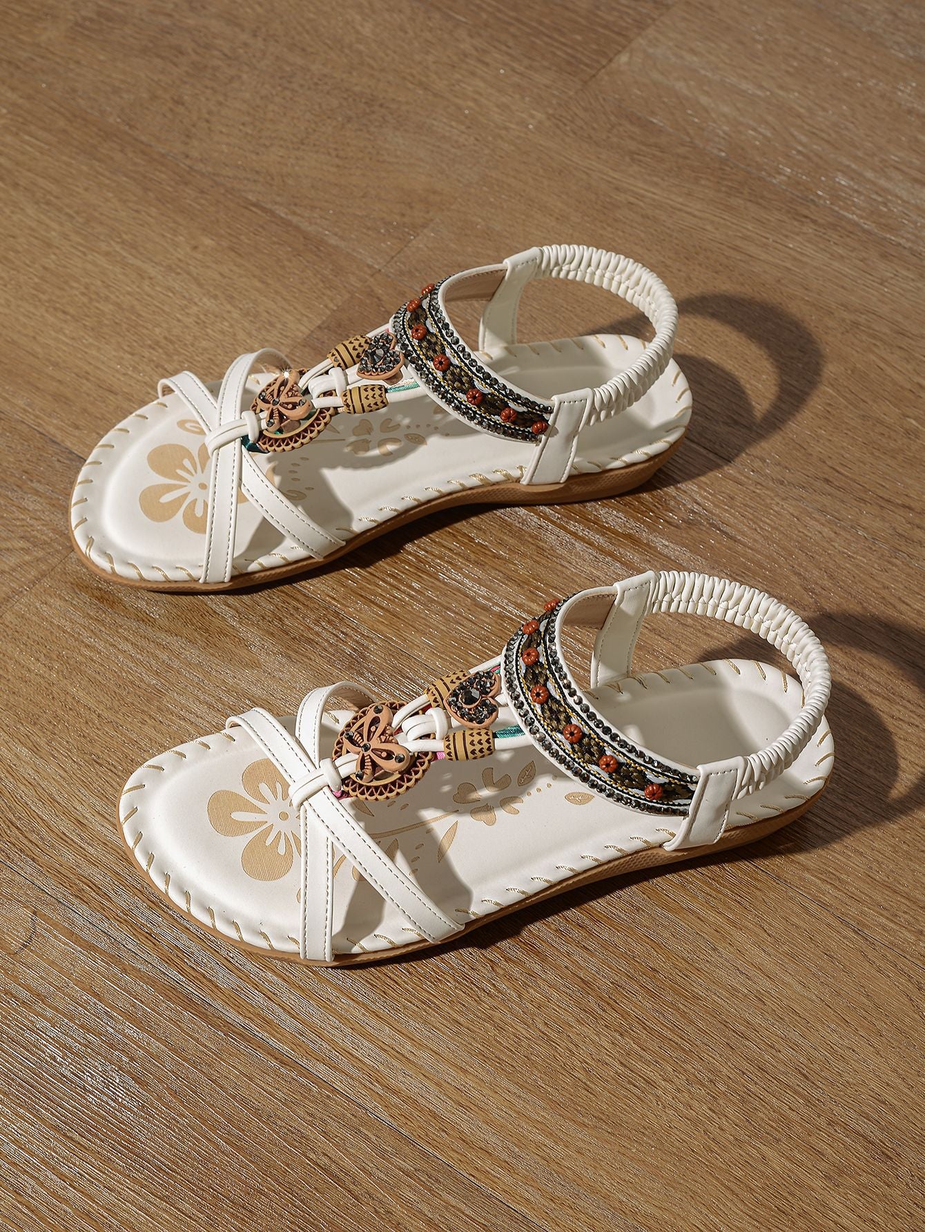 ⭐💝 Summer Sale ⭐ Women's Fashion Bohemian Open-Toe Rhinestone Sandals