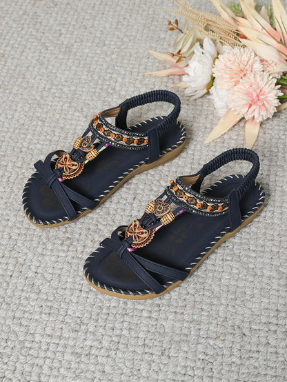 ⭐💝 Summer Sale ⭐ Women's Fashion Bohemian Open-Toe Rhinestone Sandals