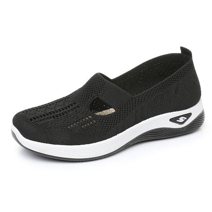 🏆 2026 Best Seller –Summer Hollow-Out Mesh Shoes for Mom,Soft Sole Breathable Slip-On Shoes