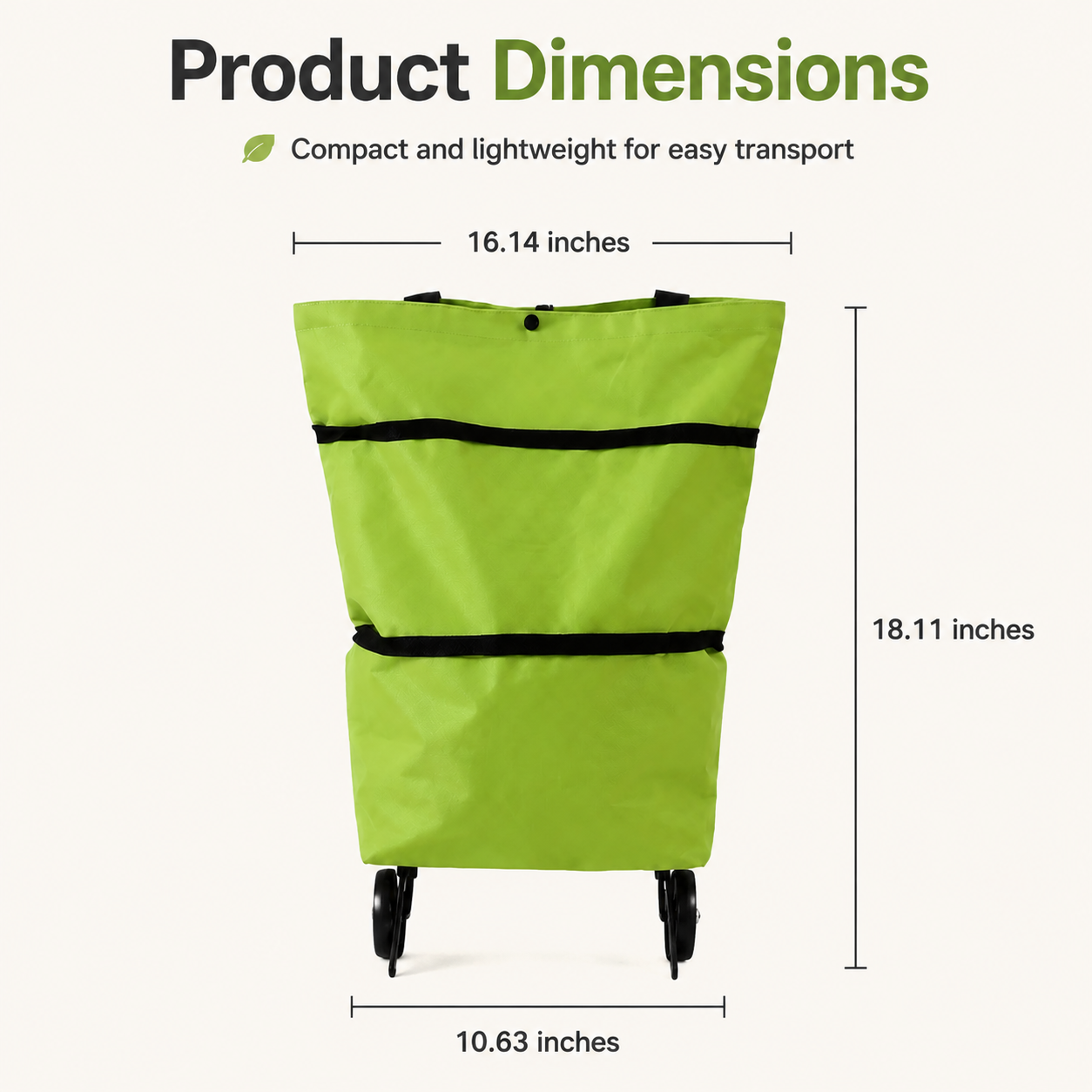 💖 New Foldable Shopping Trolley – Waterproof, Sturdy & 2-in-1 Carry Bag Design!