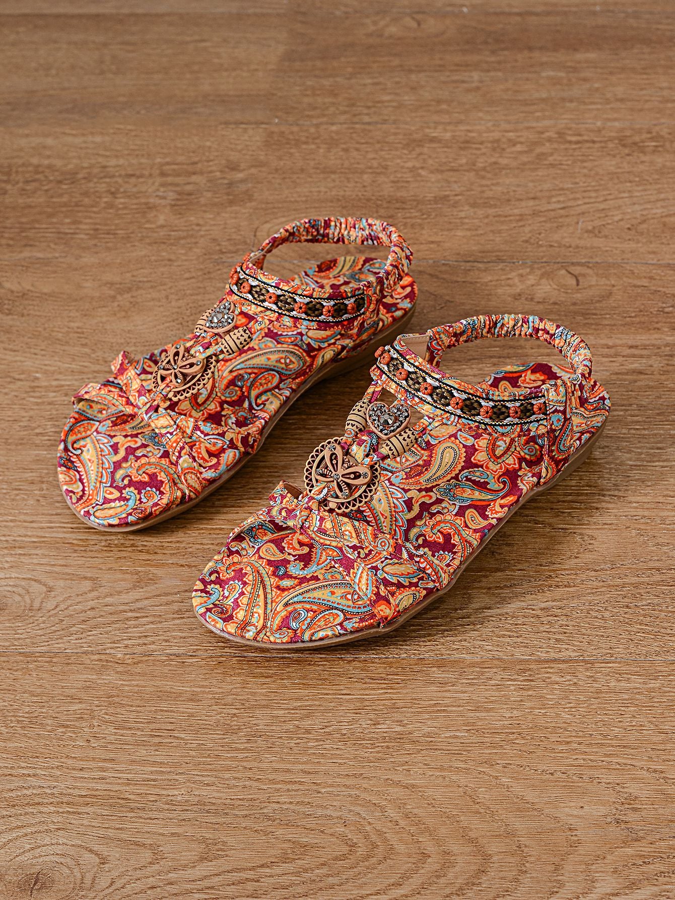 ⭐💝 Summer Sale ⭐ Women's Fashion Bohemian Open-Toe Rhinestone Sandals