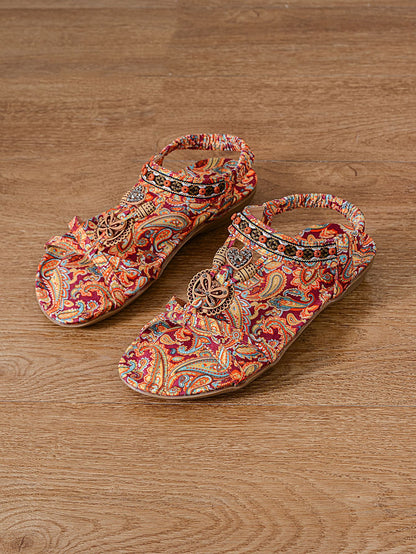 ⭐💝 Summer Sale ⭐ Women's Fashion Bohemian Open-Toe Rhinestone Sandals
