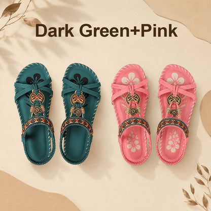 ⭐💝 Summer Sale ⭐ Women's Fashion Bohemian Open-Toe Rhinestone Sandals