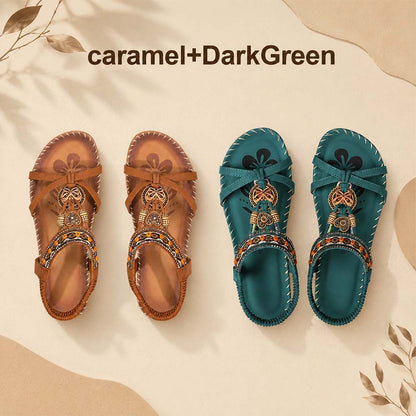 ⭐💝 Summer Sale ⭐ Women's Fashion Bohemian Open-Toe Rhinestone Sandals